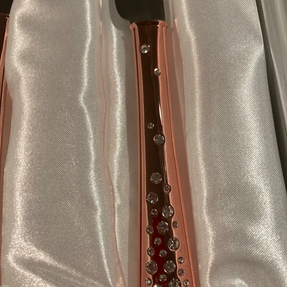 Wedding cake carving set, unknown brand, rose gold and stainless steel - Picture 4 of 7